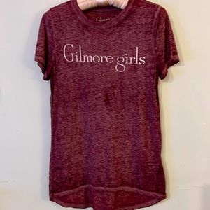 Gilmore Girls Tee Heathered Maroon Sz Medium